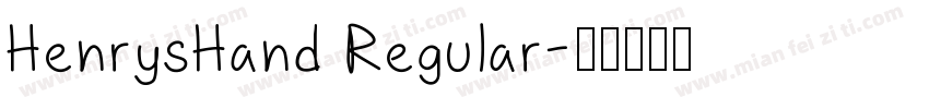 HenrysHand Regular字体转换